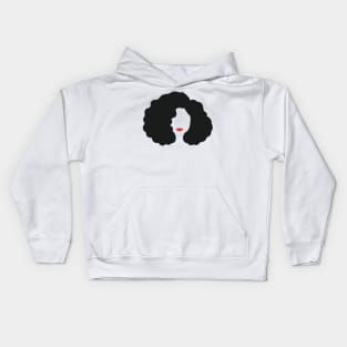 Curly Hair Silhouette Kids Hoodie